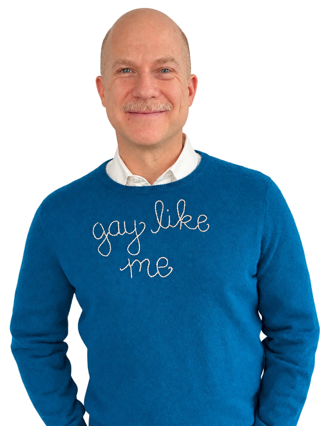 Richie Jackson wearing a Gay Like Me sweater